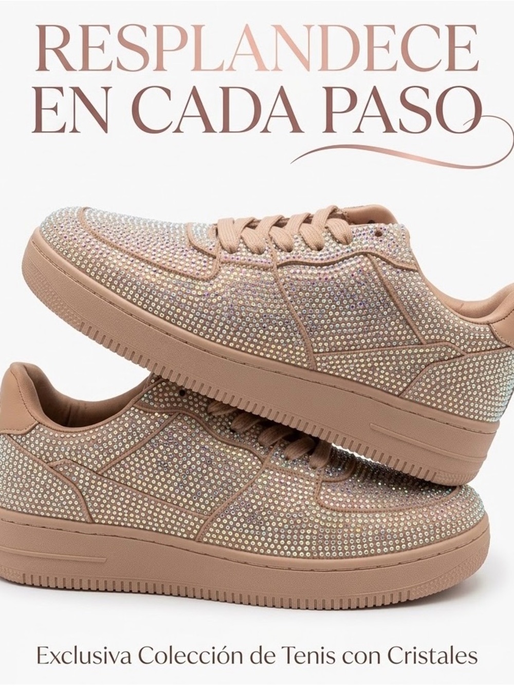 Women's Rhinestone Sparkle Platform Sneakers - Style "Blingg"
